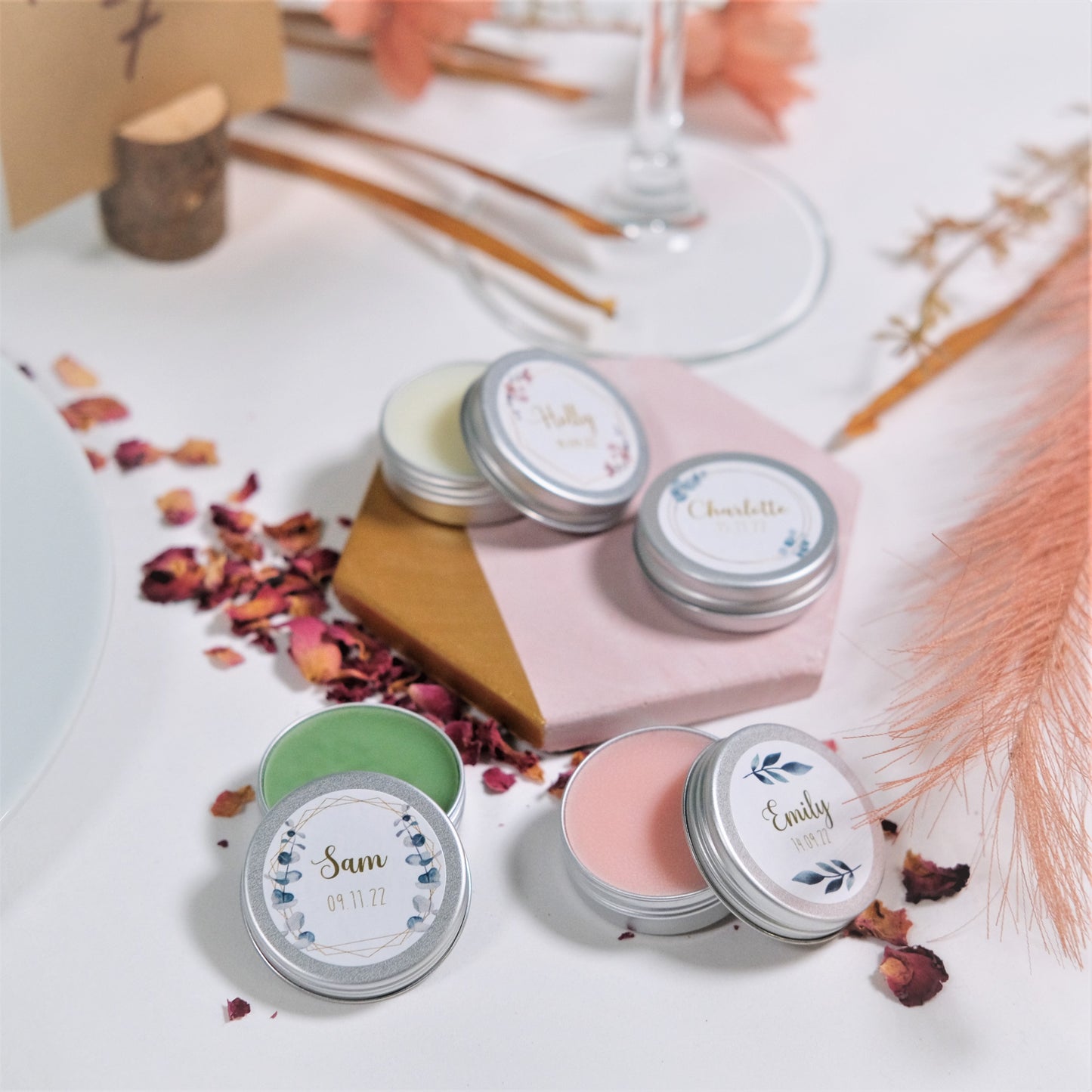 Wedding Place Setting Lip Balm Favour