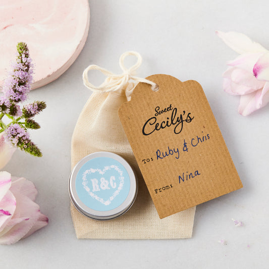 Monogram Lip Balm Wedding Favour