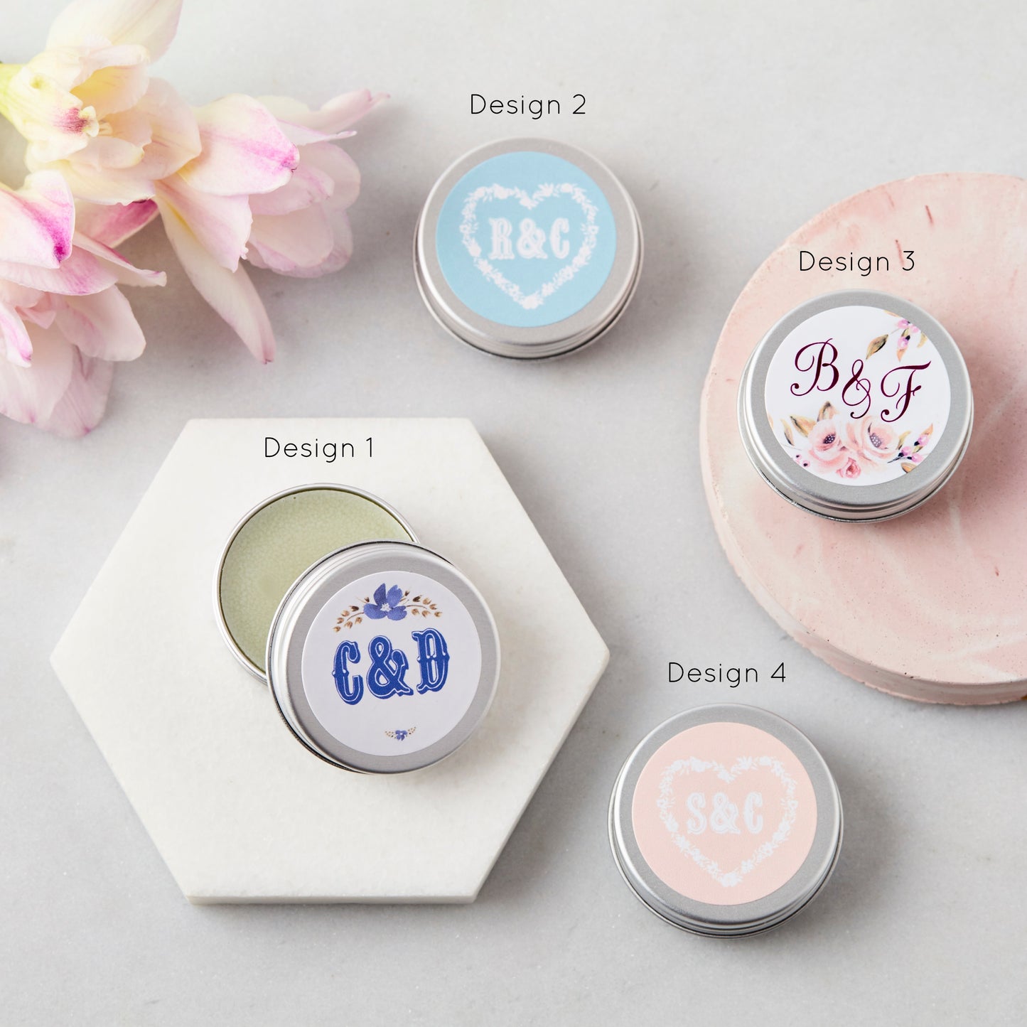 Monogram Lip Balm Wedding Favour
