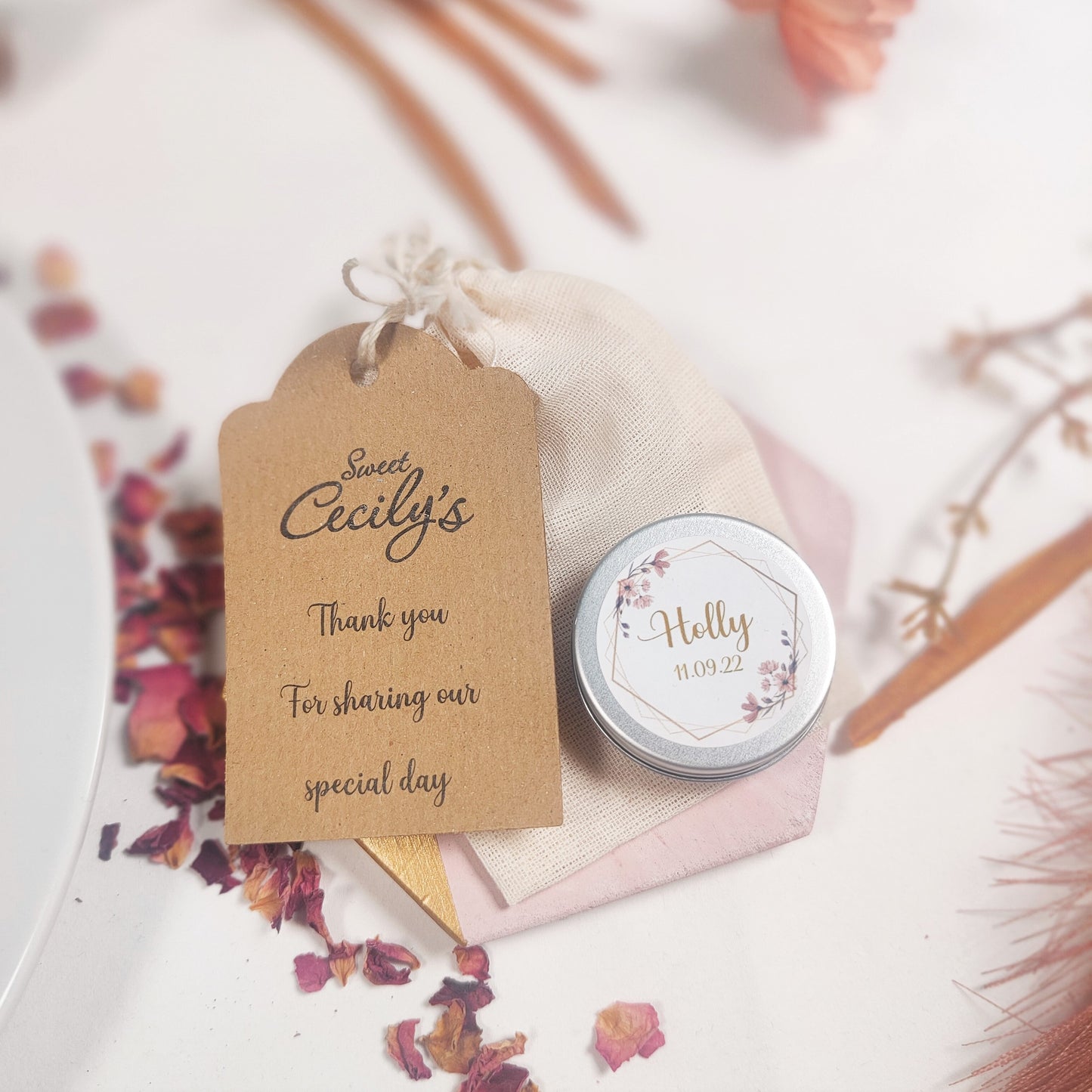 Wedding Place Setting Lip Balm Favour