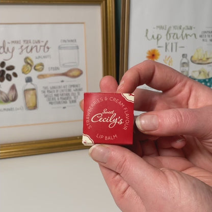 Strawberries and Cream Flavour Lip Balm