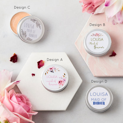 Personalised Maid of Honour Lip Balm Gift